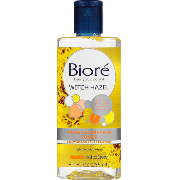 Top 10 Affordable Toners To Try - Biore Witch Hazel Clarifying Toner. $5.99 for 6.77 FL OZ.