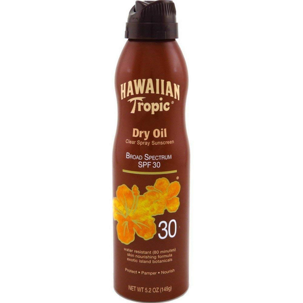 Best Sunscreens of 2020 : Hawaiian Tropic Tanning Dry Oil Clear Spray Sunscreen SPF 15