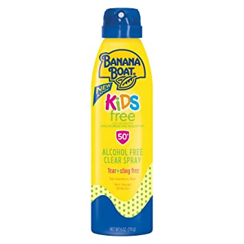 Best Sunscreens of 2020 : Banana Boat Kids Alcohol-Free Tear-Free Sting-Free Clear Spray Sunscreen Broad Spectrum 350